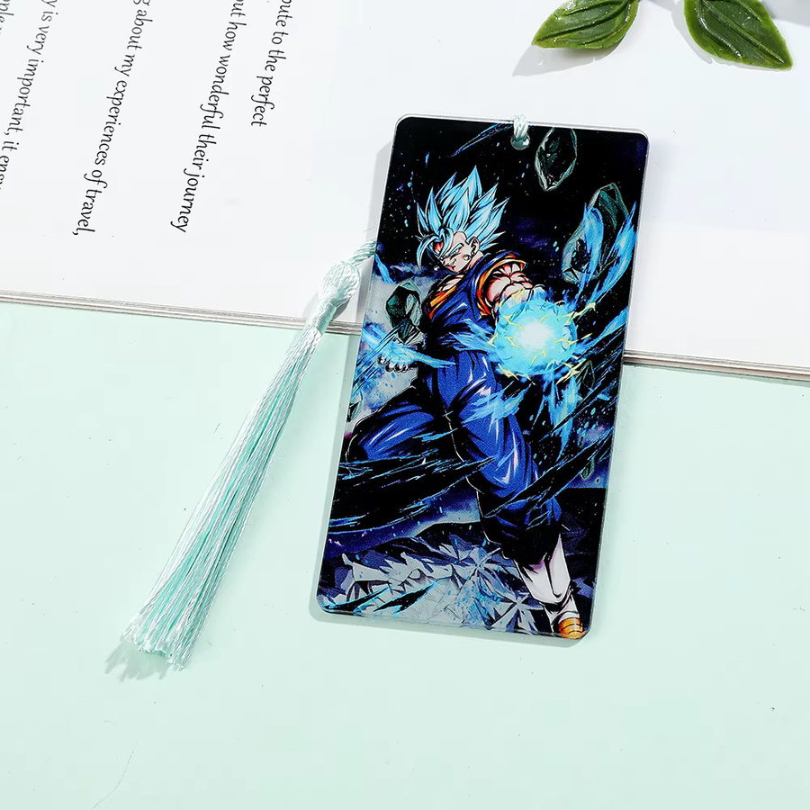 Anime-Krieger Acryl-Lesezeichen mit Quaste in Multicolour für Manga-Fans - Bild 3