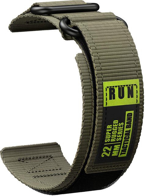 Uhrenarmband MY-CASE Nylon, Klettverschluss, 22 mm, armee grüne - Bild 1