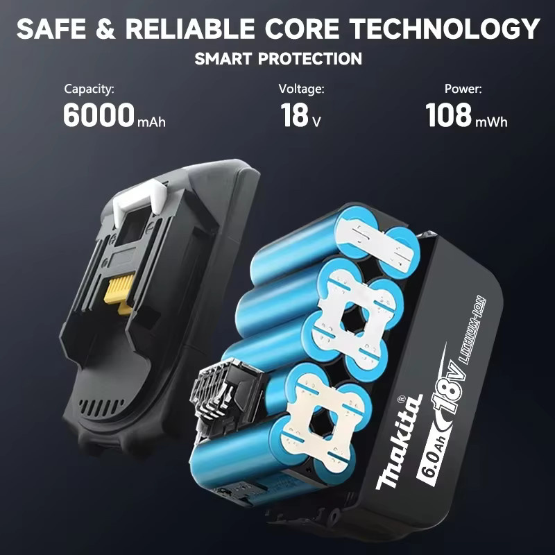Makita Original 18V Li-Ionen Akku 6Ah LXT BL1860B BL1860 BL1850 für Elektrowerkzeuge - Bild 6