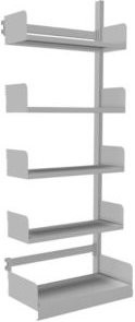 Kerkmann Variabo Freiarmregal Anbaufeld einseitig in Grau aus Metall mit verstellbaren Fachböden, B/T/H: 75 x 30 x 200 cm - Bild 1