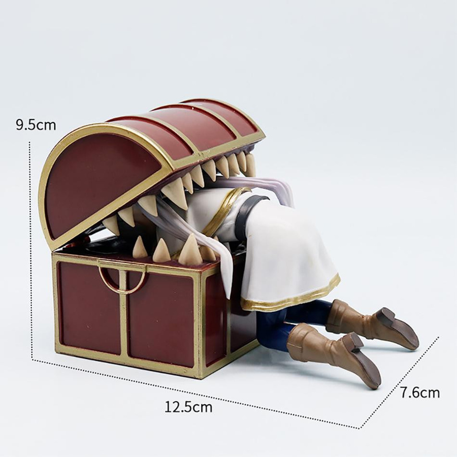 Wucifang Jewelry Frieren Anime Figur in sitzender Haltung mit Schatztruhe und Monster, Multicolor, PVC - Bild 2