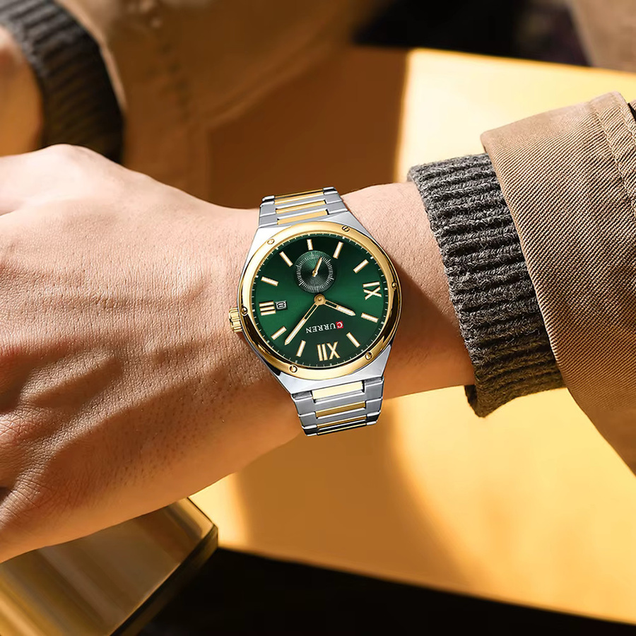 CURREN Armbanduhr Quarz, Edelstahl, Blau, Herren - Bild 5