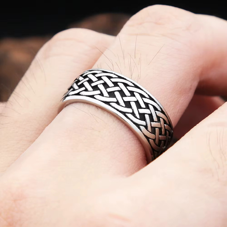 NORTHMAN Ring Edelstahl, Silber, Vintage, Unisex - Bild 3