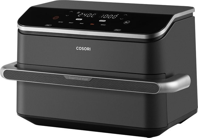 Cosori DualBlaze TwinFry Heißluftfritteuse mit Dual Zone und App-Steuerung, Schwarz/Silber, 10 l - Bild 1