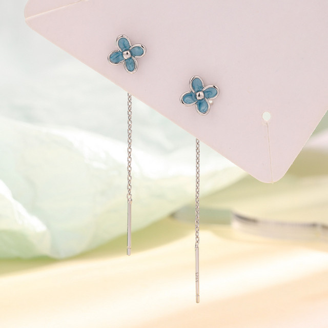 ciaxy Ohrringe, blaue Blume, Quaste - Bild 1