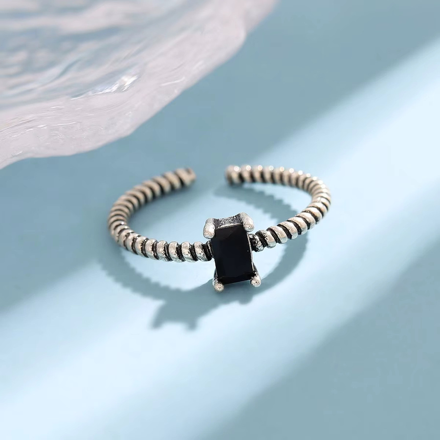 GaGa-Duck Ring 925 Silber, Schwarz, Kristall, Damen - Bild 2