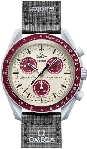 Swatch x Omega Moon Mission To Pluto Armbanduhr, Quarz, Keramik, Grau, Herren - Bild 1