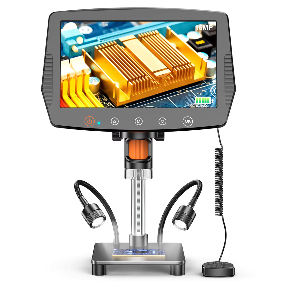 Hayve 9 Zoll LCD Digital-Mikroskop mit 1500-facher Vergrößerung und 16MP Kamera in Schwarz inklusive kabelgebundener Fernbedienung für Windows und Mac OS - Bild 6