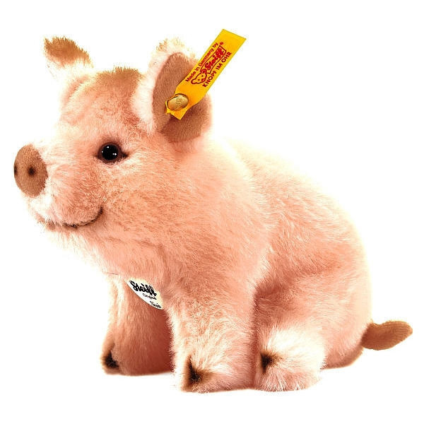 Steiff Schweinchen Sissi, Plüschtier, rosa, sitzend - Bild 1
