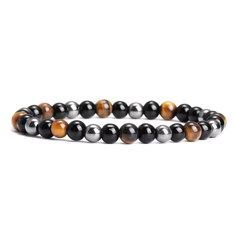 SANSWL Armband, schwarzer Achat, Hämatit, Tigerauge, Unisex - Bild 2
