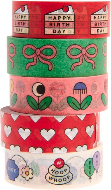 Rico Design x Redfries Tape Set Happy Birthday in Multicolor - Bild 1