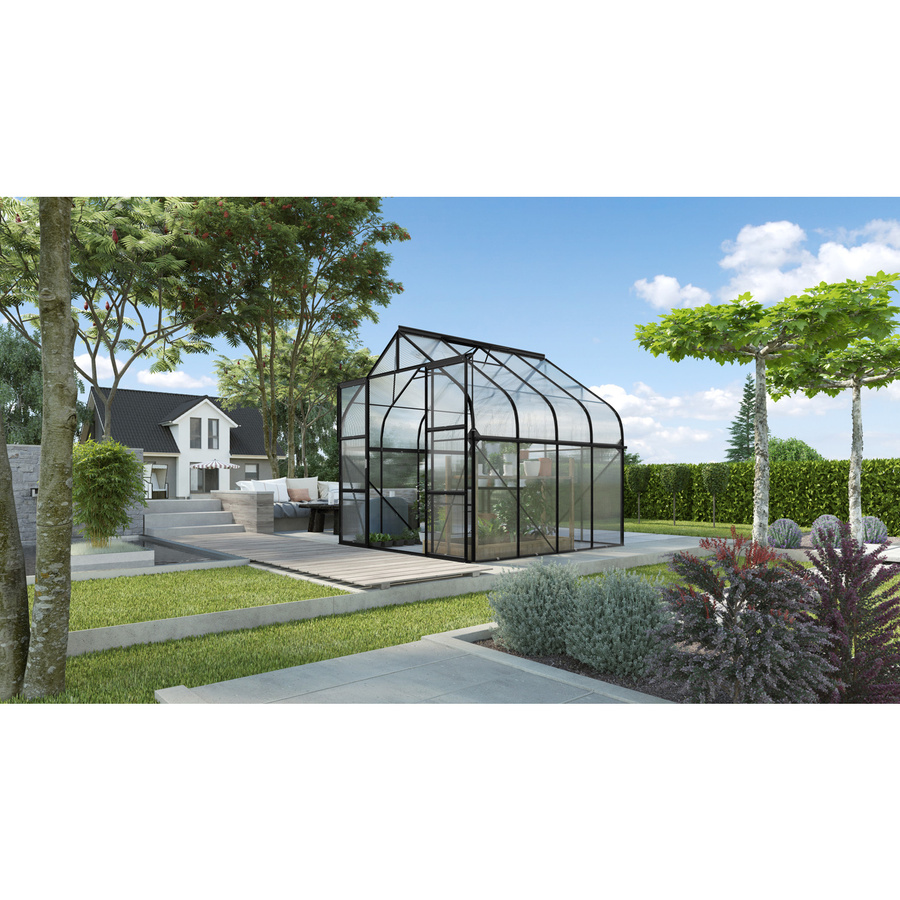 Vitavia Gewächshaus Diana 6700 in Schwarz mit 4 mm HKP-Platten und 6,7 m² Fläche - Bild 2