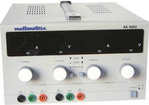 Multimetrix XA 3052 Labornetzgerät in Grau mit 2 Ausgängen, einstellbar 0 - 30V und 0mA - 5A - Bild 1