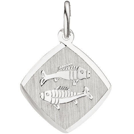 Colfem Anhänger Sternzeichen Fische, 925 Sterling Silber, matt, Unisex - Bild 1