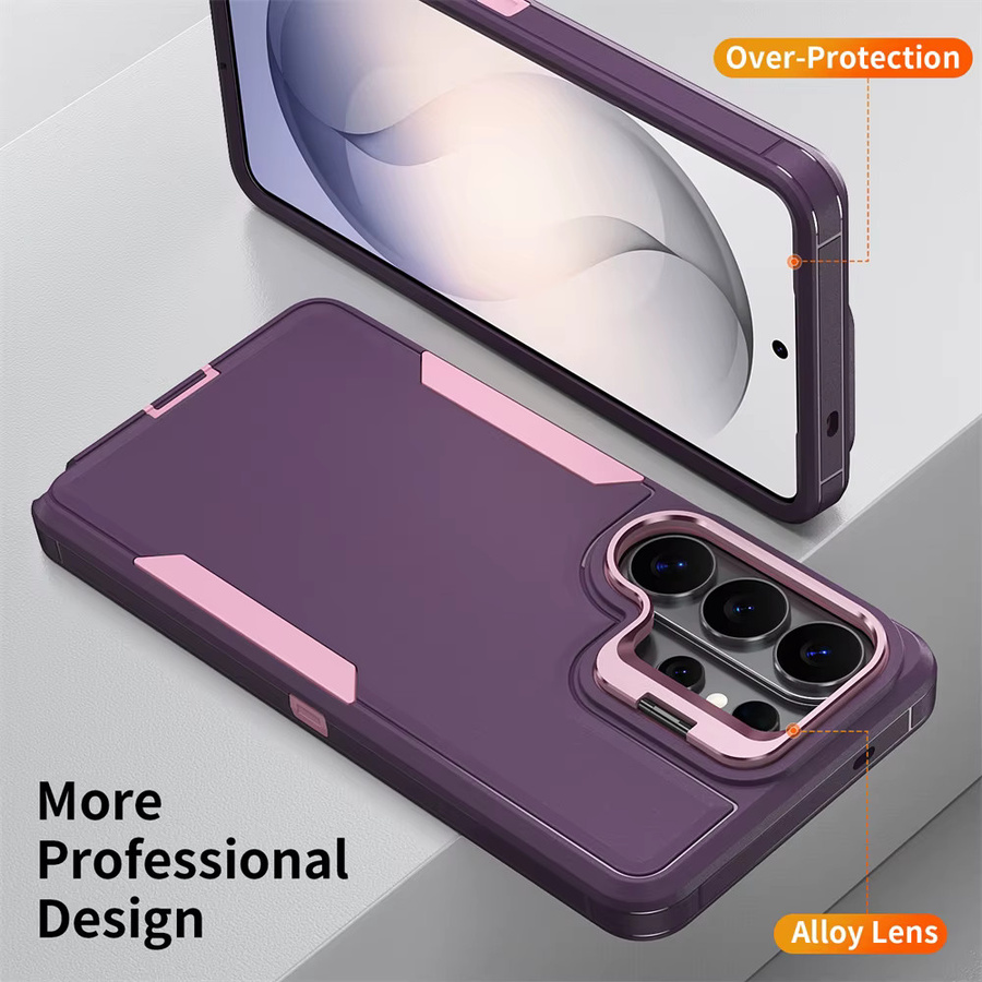 OTT Armor Box robuste Schutzhülle für Samsung Galaxy S26 Ultra S25 Edge S24 S23 S22 S26FE A57 A37 A07 A17 sturzsichere Vollabdeckung in Transparent oder Purple - Bild 2