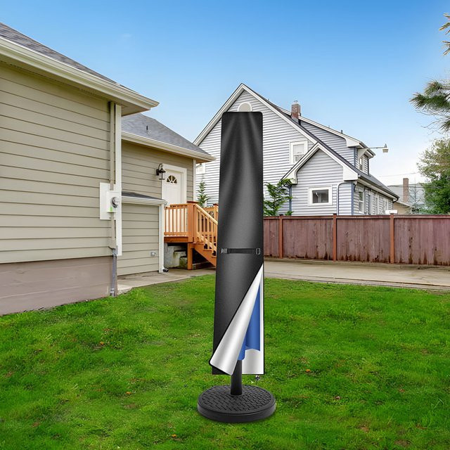 ALLOYSEED Sonnenschirm Schutzhülle aus Polyester, Wasserdicht und Anti-UV Schutz, Schwarz, B/T/H: 170 x 81 x 280 cm - Bild 1