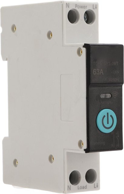 TOMTOP Intelligenter WLAN-Leistungsschalter für die DIN-Schiene in Weiß mit Handy-Fernbedienung und 3 Timing-Modi - Bild 1