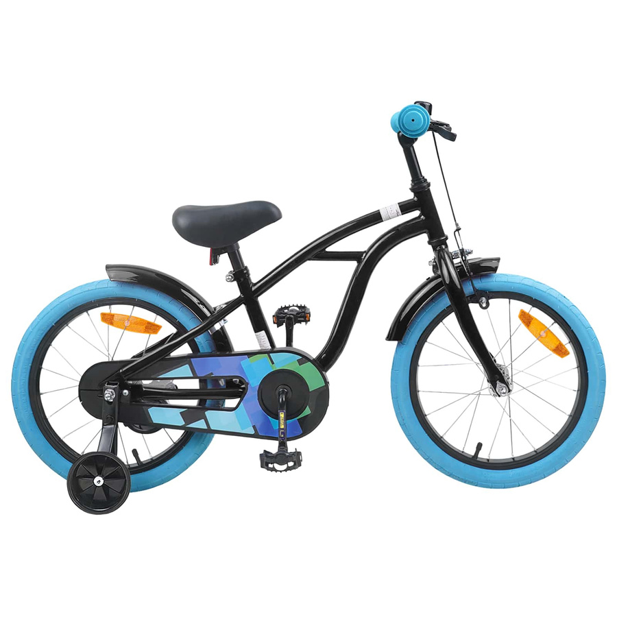 VD Home Furnishing Kinderfahrrad 16 Zoll Schwarz für Kinder 4-6 Jahre - Bild 2