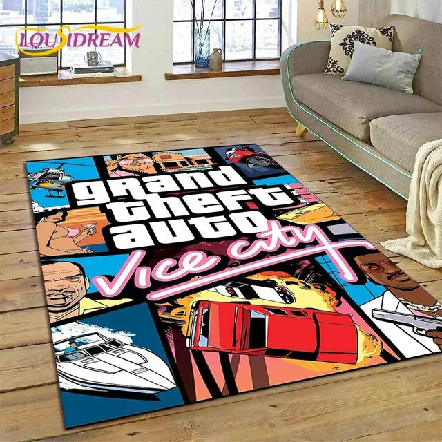 ZbrTwelve 3D Grand Theft Auto Gamer Teppich, Mehrfarbig, B/B: 60 x 40 cm - Bild 1