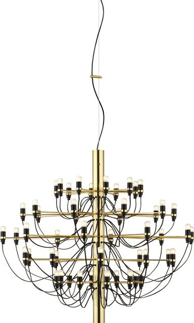 Flos 2097 50 Frosted Bulbs Pendelleuchte in Gold/Messing mit transparenten Leuchtmitteln - Bild 1