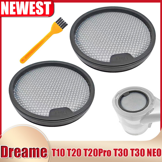 Dreame HEPA-Vorfilter-Ersatzteile, grau, passend für Dreame T10 T20 T30 und Xiaomi G9 G10 Staubsauger - Bild 1
