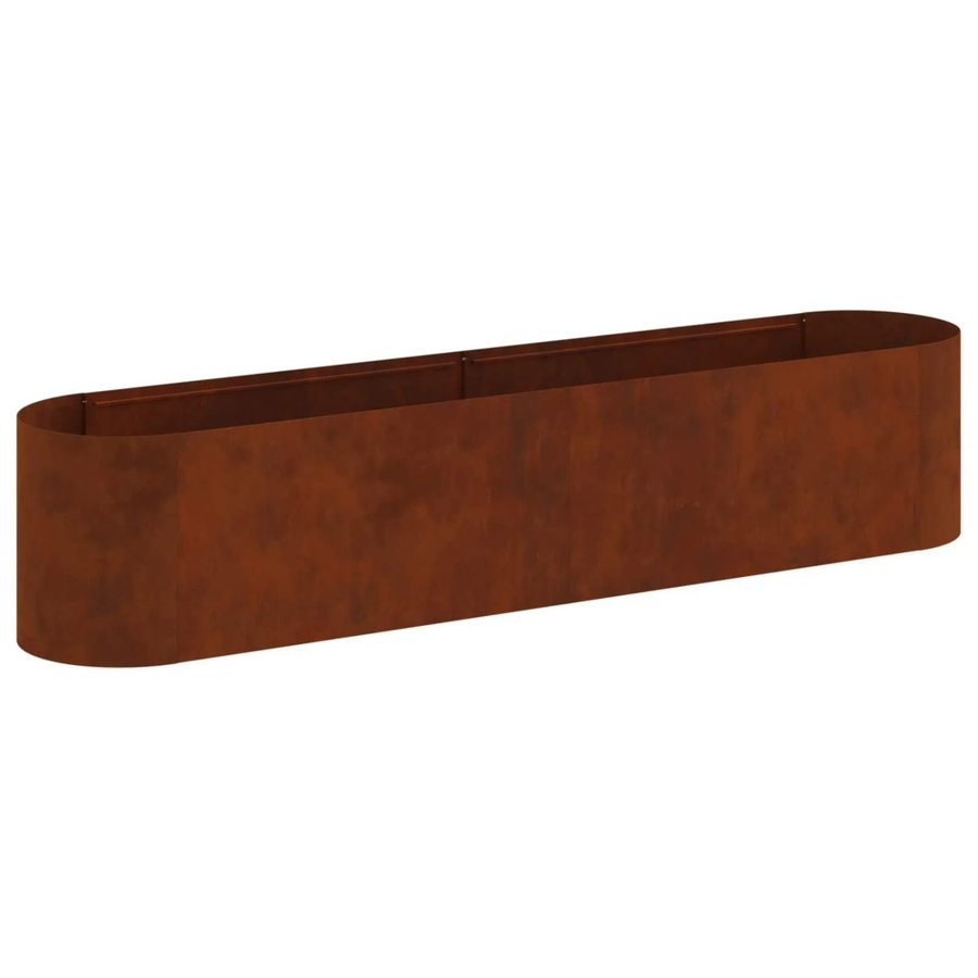 vidaXL Hochbeet aus wetterfestem Cortenstahl in Braun, B/T/H: 200 x 40 x 40 cm - Bild 2