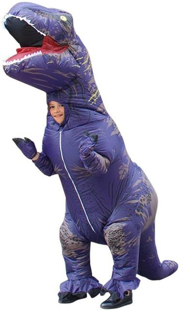 ElmCove T-Rex-Dinosaurierkostüm, aufblasbar, lila - Bild 1