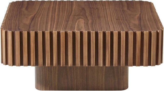 okwish Couchtisch aus MDF in Walnuss, quadratisch für dein Wohnzimmer, B/T/H: 80 x 80 x 35 cm - Bild 1