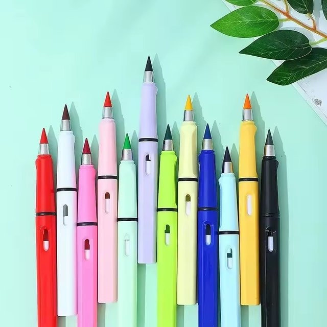 Ewiger radierbarer Stift mit austauschbarem Kopf in 12 Farben, umweltfreundliches Malzubehör für Schüler und Kinder zum Zeichnen - Bild 1