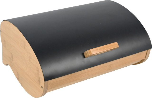 Modern Living Brotbox Svea in Naturfarben aus Holz und Bambu mit Metalldetails, B/T/H: 25,0 x 15,5 x 25,0 cm - Bild 1