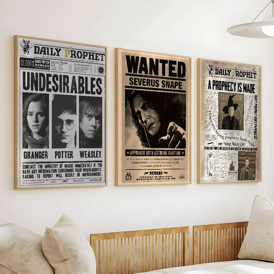 Harry Potter Film Poster Selbstklebender Wandaufkleber Wasserdichtes Wandbild in Mehrfarbig - Bild 4