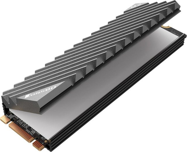 Ninth World M.2 NVMe SSD Kühlkörper aus Aluminium in Rot mit thermischem Silikonpad für 2280 Solid State Festplatten - Bild 1