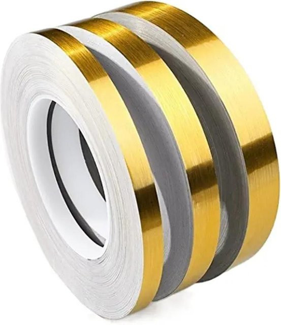 Bestbags Selbstklebendes Fliesen Aufkleber Band in Gold und Schwarz, Wasserdichte Dichtung für Wand und Boden, Breite: 0,5 cm, Länge: 50 m - Bild 1