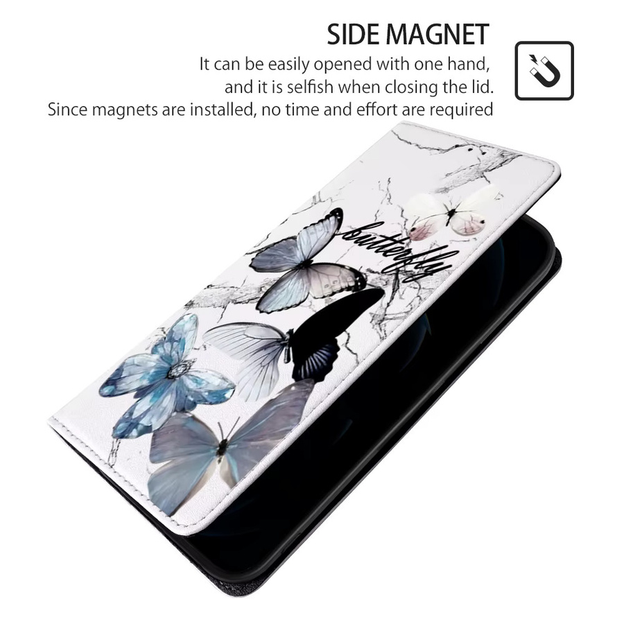 Xiaomi Magnetisches Leder-Etui mit bemaltem Muster für Redmi Note 9 Pro Max 9S 9C A5 A4 A3 Pro A3X A2 A1 in Multicolour - Bild 2