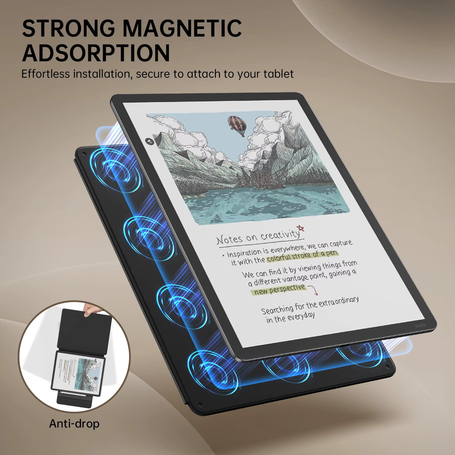 MoKo Magnetische Hülle für Kindle Scribe 2025 (3. Generation) und Kindle Scribe Colorsoft 2025 (1. Generation), Schlanke Folio PU-Abdeckung, Schwarz - Bild 5