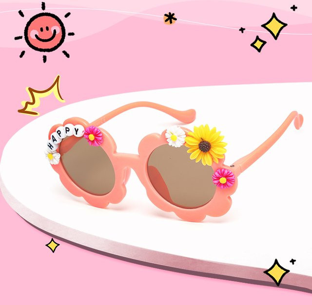 Kenbo Kinder-Sonnenbrille, rund, Vollrand, pink, Kunststoff - Bild 1