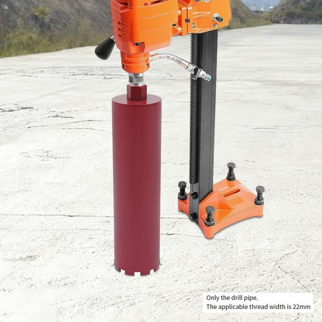 Diamant-Kernbohrer M22 Roter Diamant mit Great-Wall-Zähnen für Beton, Ziegel, Stein und Asphalt, Effektive Bohrtiefe 410 mm, Konzentrischer Schaft für Nassbohrung - Bild 1
