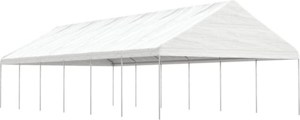 Vidaxl Pavillon mit Dach in Weiß aus Kunststoff und Metall B/T/H: 13,38 x 5,88 x 3,75 m - Bild 1