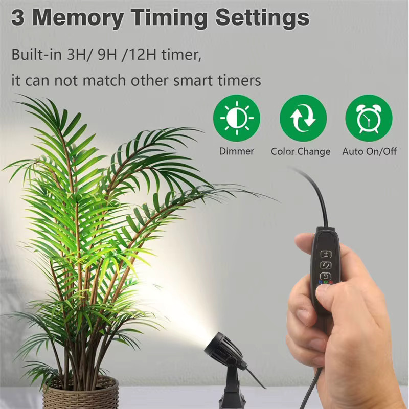 Teetealy USB LED Pflanzenbeleuchtung Schwarz, dimmbare 5W Uplight-Spotlampe für den Innenbereich - Bild 4
