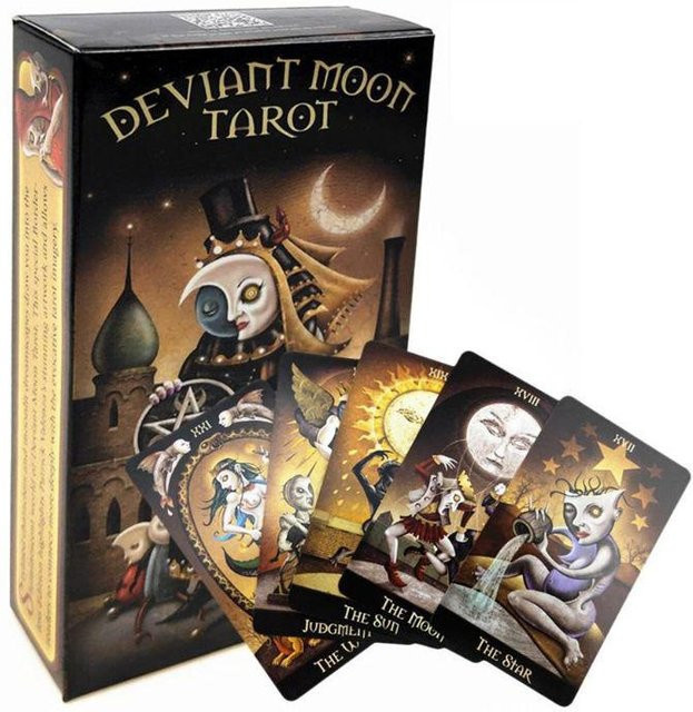 Deviant Moon Tarots, Oracle-Spielkarte, 78-Karten-Deck, English, Schwarz - Bild 1