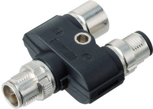 Pepperl+Fuchs 293631 Sensor- und Aktor-Verteiler mit Adapter, Polzahl 4, Farbe: Schwarz - Bild 1