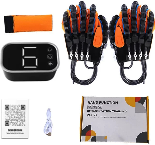 Intelligenter Rehabilitationsroboter-Handschuh zur Handfunktionstherapie bei Schlaganfall und Hemiplegie mit Massagefunktion und Fingertrainer - Bild 1