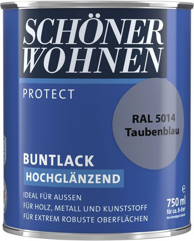 Schöner Wohnen Buntlack für Holz in Taubenblau, hochglänzend, 0,75 l - Bild 1