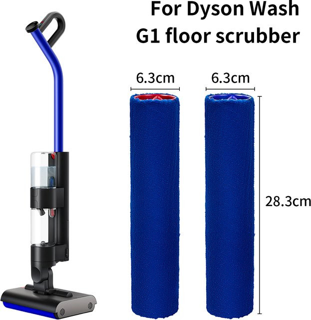 Ersatz-Doppel-Soft-Rollenbürsten in Blau für Dyson Washing G1 Nasssauger - Bild 1