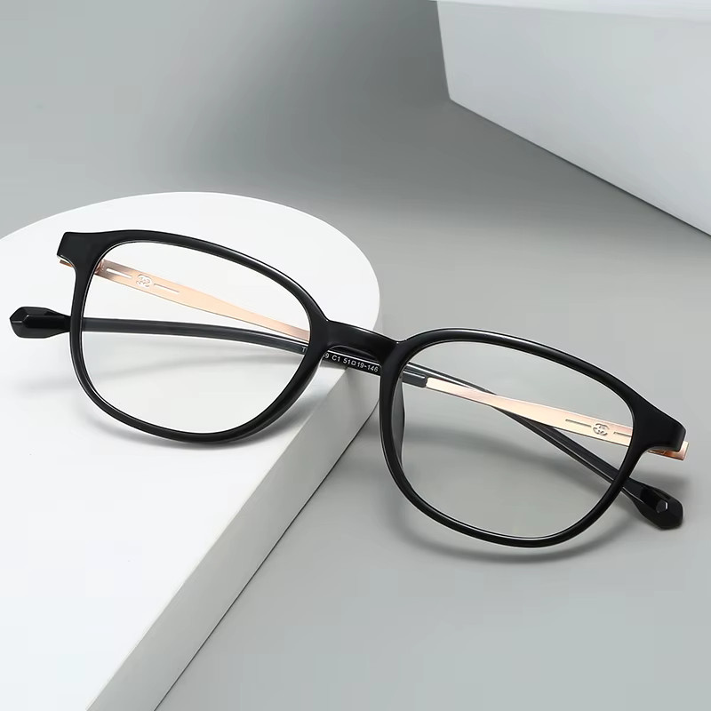 Korrektionsbrille Quadratrahmen, Vollrand, Schwarz, Blaulichtfilter - Bild 1