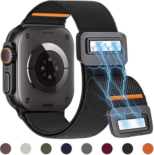 I LOVE LUO Uhrenarmband Nylon, Schwarz, Unisex - Bild 1
