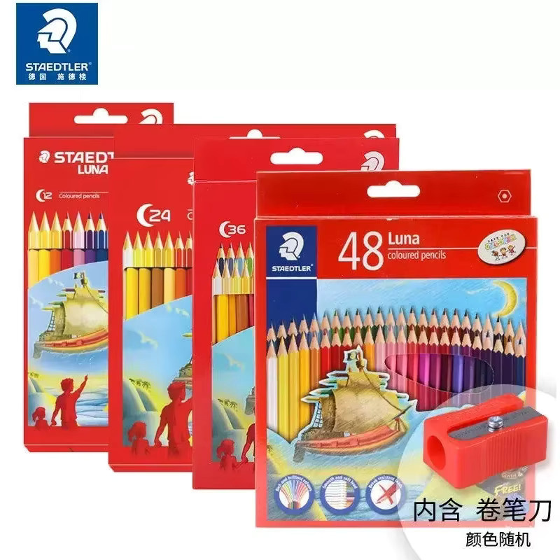 Staedtler LUNA-136 Buntstifte auf Ölbasis in Multicolour mit Bleistiftspitzer für Kunstmalerei - Bild 2