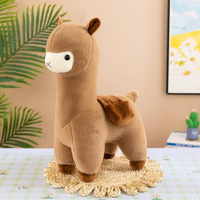 Favorite Cargo Alpaka Puppe, Schlafendes Plüschtier, braun - Bild 1