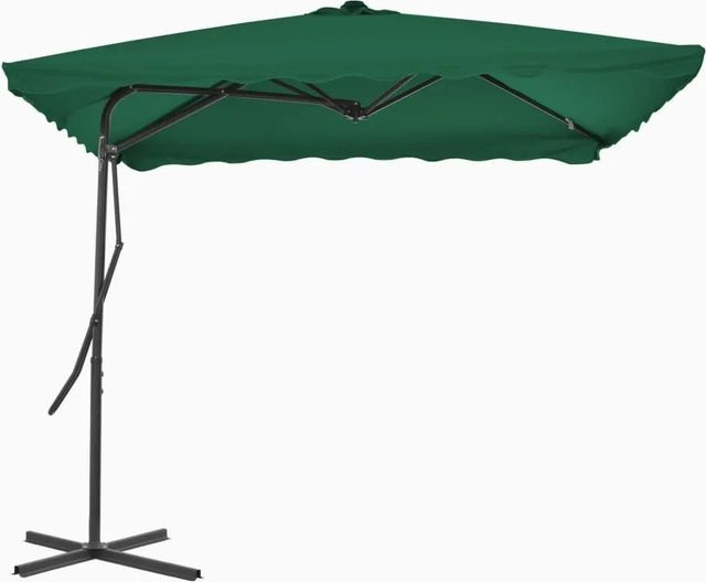 vidaXL Sonnenschirm mit Stahlmast in Grün, B/T: 250 x 250 cm - Bild 1
