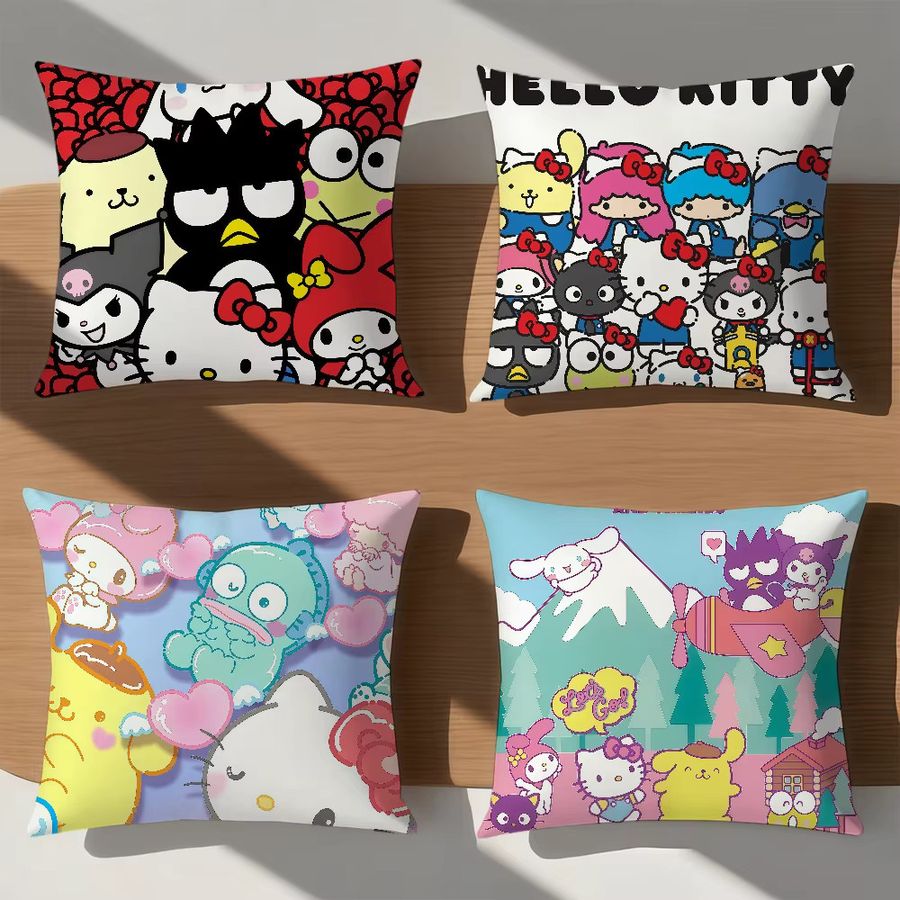 Sanrio K-Kitty und K-Kuromi weicher Kissenbezug Multicolor für Sofa und Wohnzimmer - Bild 2